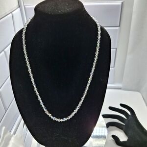 Crystal beaded necklace Vintage 24" long